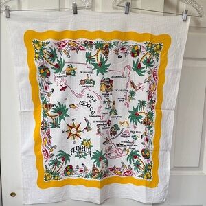 Vintage Florida Tablecloth EC